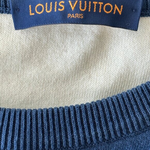 Louis Vuitton Blue & White Gradient Monogram Sweater - Picture 3 of 8